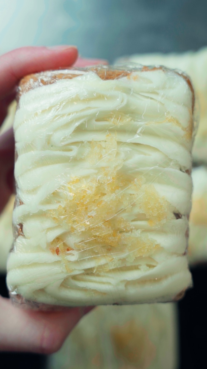 Gluten free cream iced cake