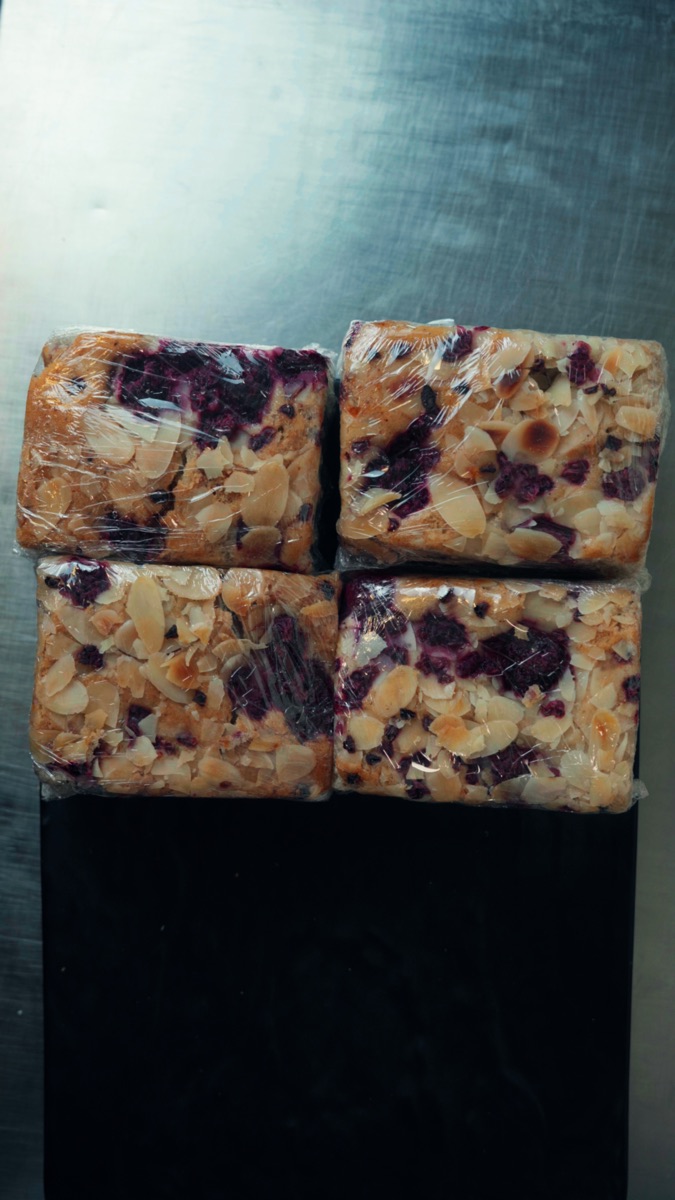 Gluten free berry almond cakes tray